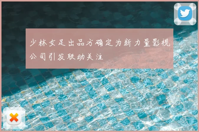 少林女足出品方确定为新力量影视公司引发联动关注